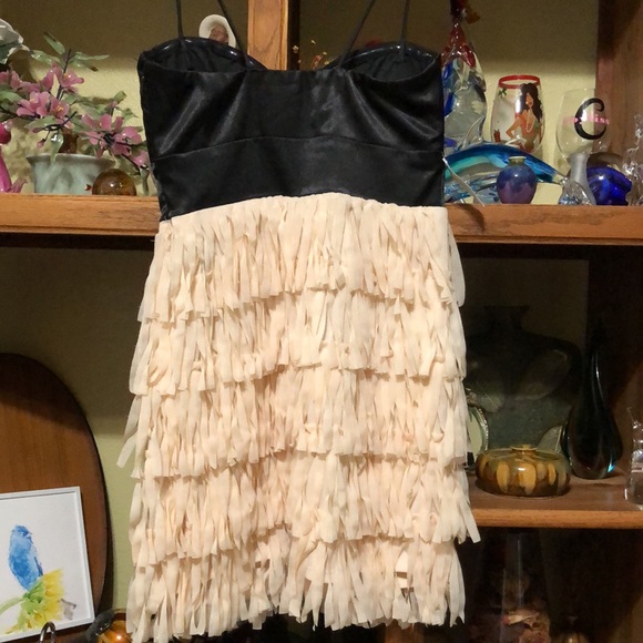 As U Wish Ladies Fringe Cocktail Dress - Picture 2 of 14